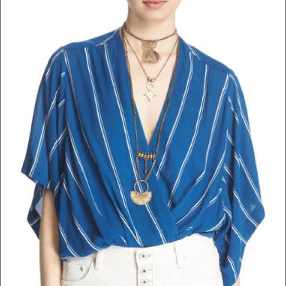 Free People Tops - Free People 'Sleepy Time' Stripe Kimono Sleeve Top